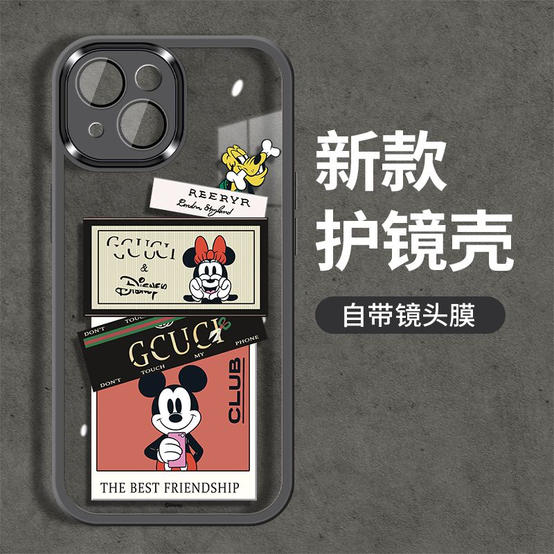 len cover camera 11 promax Ốp Điện Thoại Màu Kẹo Mạ Điện Họa Tiết gcuci mickey champion Cho iPhone 14 11 13 12 Pro Max