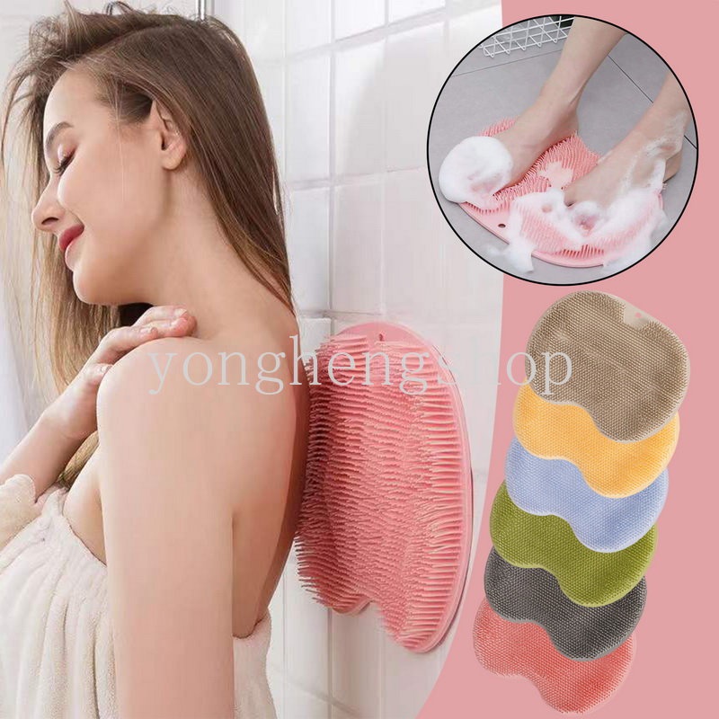 Thảm Tắm Chà Lưng Tẩy Tế Bào Chết Chống Trượt Bằng Silicone Kèm Giác Hút Tiện Lợi Dành Cho Phòng Tắm