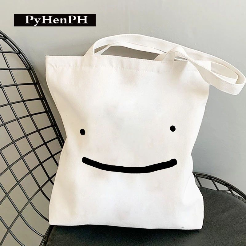 Túi Vải Canvas In Hình Mặt Cười Xinh Xắn