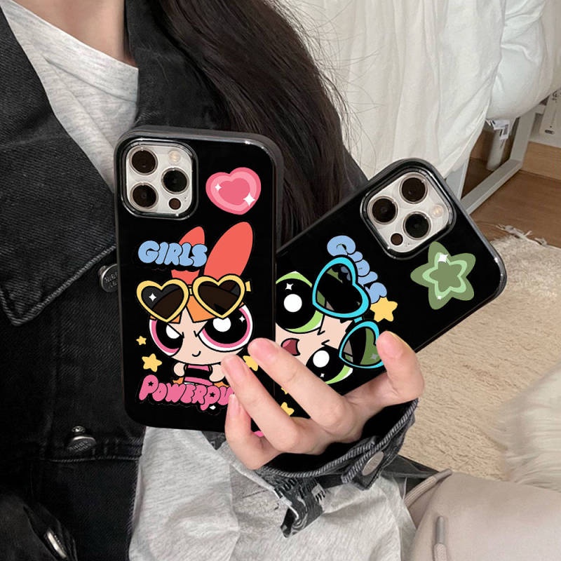 Ốp Điện Thoại Họa Tiết Powerpuff Girls Dễ Thương Cho iphone 14 13 12 11Pro Max xs xr xsmax 7 8 plus