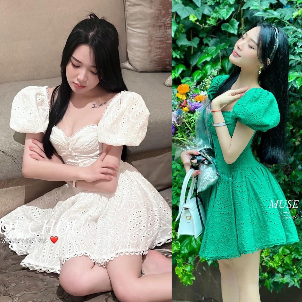 Đầm babydoll xoè phồng xô lỗ 2màu💖 KÈM ẢNH THẬT