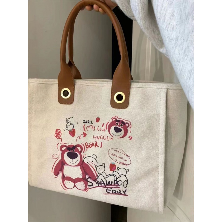 Túi Xách Canvas Sức Chứa Lớn Phong Cách Hàn Quốc Thời Trang Mới 2022 Dành Cho Nữ