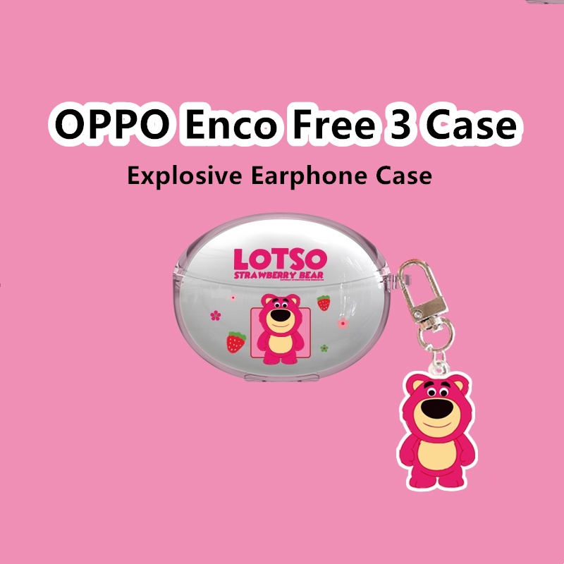 Vỏ Bảo Vệ Hộp Sạc Tai Nghe OPPO Enco Free 3 Trong Suốt Họa Tiết Hoạt Hình Chú Gấu Violent Bears
