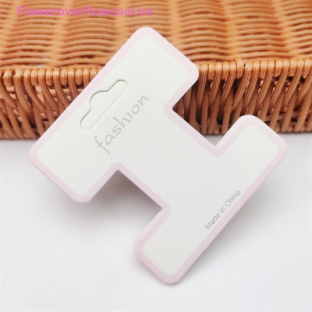 Set 50 Thẻ Treo Trưng Bày Kẹp Tóc / Kẹp Tóc Handmade Màu Hồng