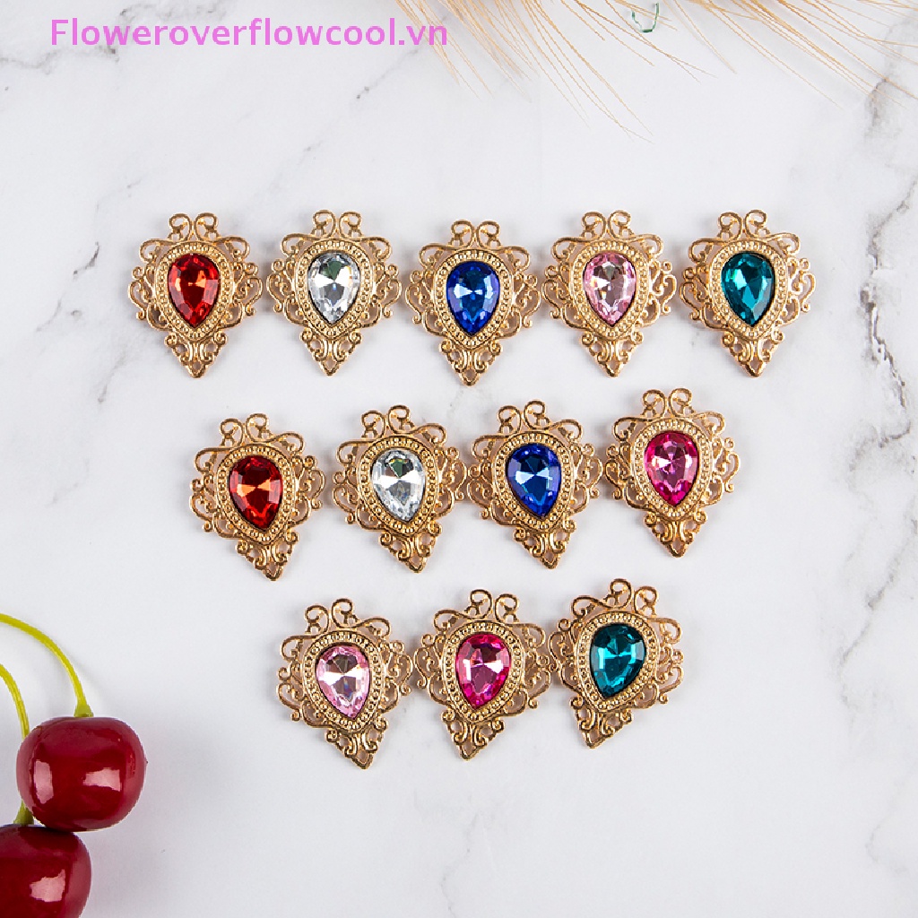 10 Hạt Nhựa Hình Giọt Nước Làm Nơ Trang Trí Thủ Công