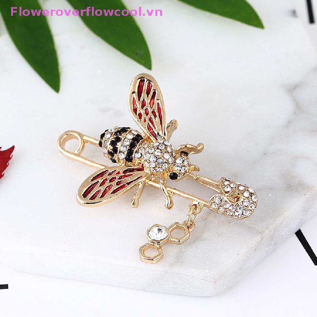 Ghim CàI ÁO HìNh Chú Ong ĐíNh Kim Cương Pha Lê Giả ThờI Trang Cho Nữ