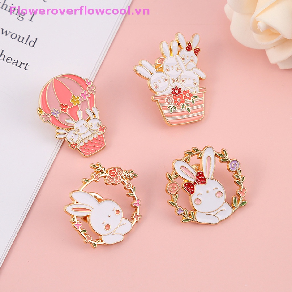 Ghim Cài Áo Hình Thỏ Dễ Thương Cho Cặp Đôi