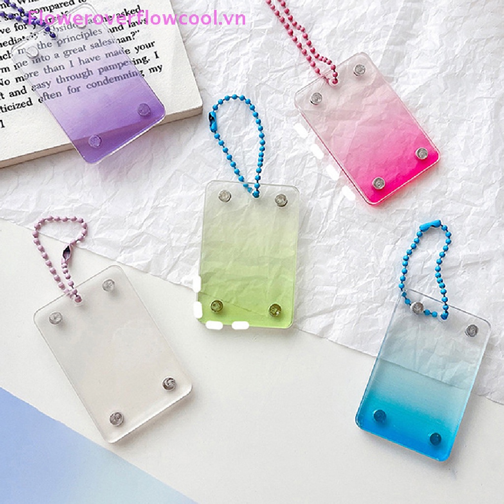 Coollady Ins Móc Khóa Đựng Thẻ Ảnh DIY Bằng Acrylic Hình Gấu Hàn Quốc Ngôi Sao Thần Tượng Đuổi Theo Mẫu 2022