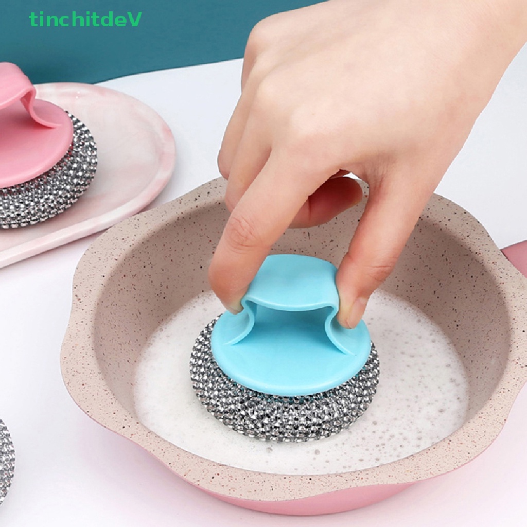 [TinchitdeV] Bàn Chải Chà Nồi Và Miếng Rửa Nhà Bếp Không Tháo Rời [Mới]