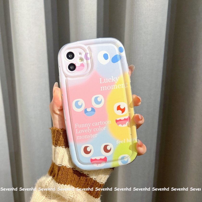 Ốp Điện Thoại Dẻo Họa Tiết Hoạt Hình Quái Vật Nhiều Màu Cho iPhone 14 13 12 11 Pro Max Xs Max Xr X 7 8 6 6s Plus