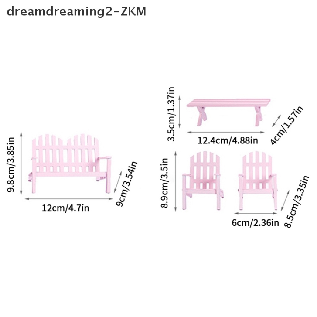 [Dreaming] 1 Sett 1: 12 Ghế Ngồi Đôi / Ghế Dài Một / Đơn Trang Trí Nhà Búp Bê Thu Nhỏ [zkm]