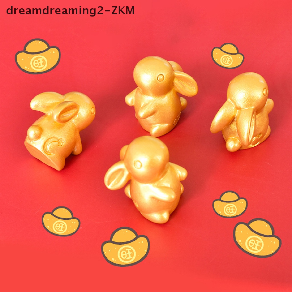 [Dreaming] Set 2 Đồ trang trí Thỏ Vàng mini Trang Trí Nhà Búp Bê [zkm]