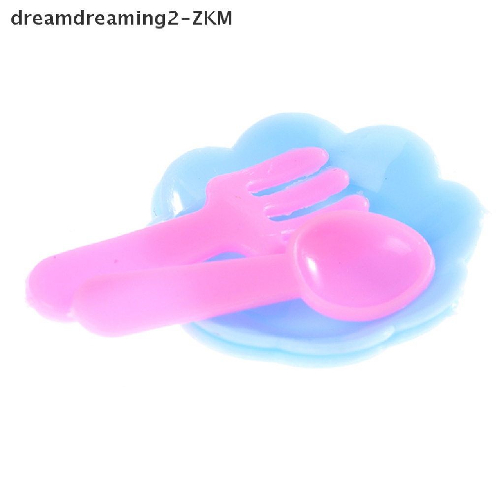 [Dreaming] 1 Bộ Bàn Ăn Bằng Nhựa Trang Trí Nội Thất Cho Nhà Búp Bê