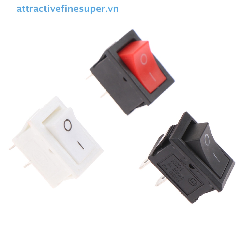 Set 10 Công Tắc Bật / Tắt Nguồn Điện 2Pin 21X15mm 6A / 250VAC