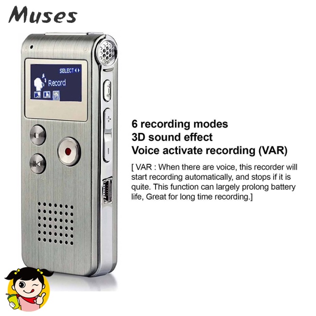 Máy Ghi Âm Mini 8GB Kỹ Thuật Số Chuyên Dụng Cho MP3