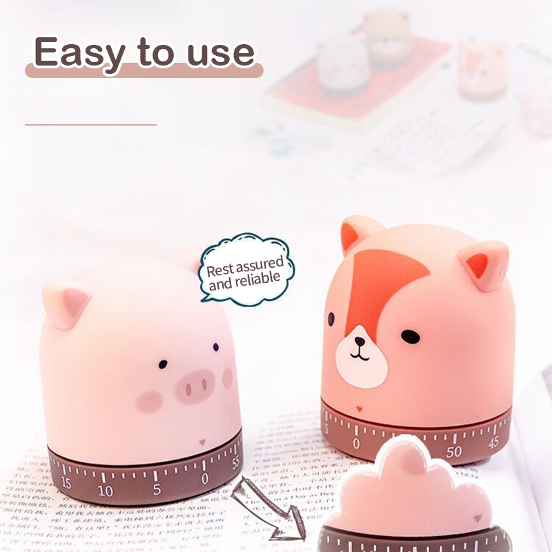 Đồng Hồ Cơ Hẹn Giờ Hình Mèo Hoạt Hình Trang Trí Bàn Làm Việc
