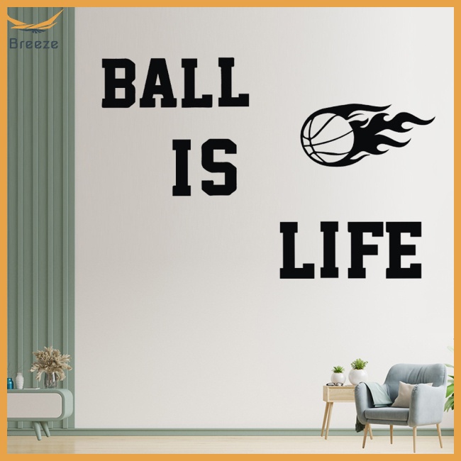 Sticker Dán Tường Họa Tiết breeze Ball Is Life Dễ Thương Bắt Mắt