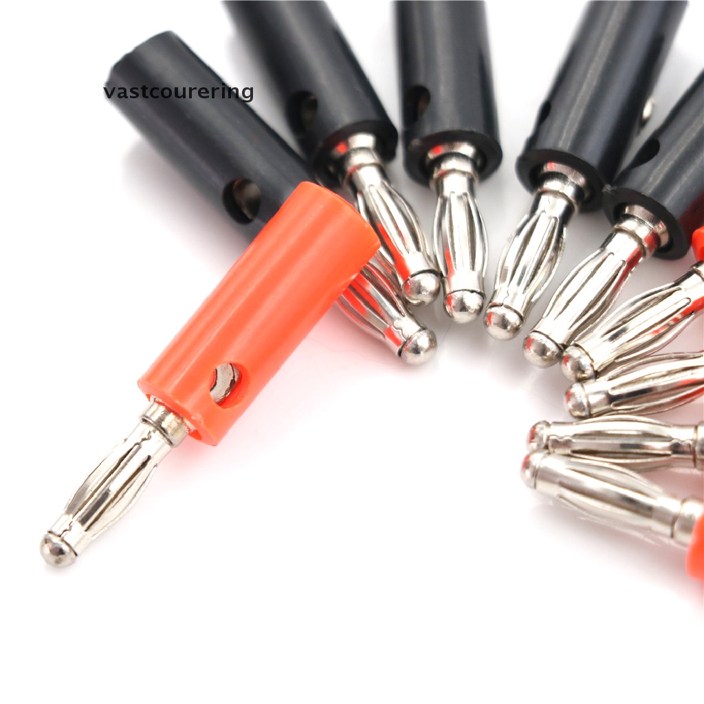 Set 5 Đầu Cắm Bắp Chuối 4mm Màu Đỏ Đen Chuyên Dụng Cho Loa