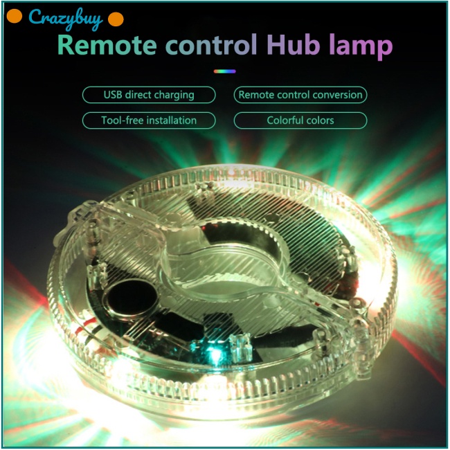 Cr Đèn Led Gắn Bánh Xe Đạp Có Điều Khiển Từ Xa Tiện Dụng