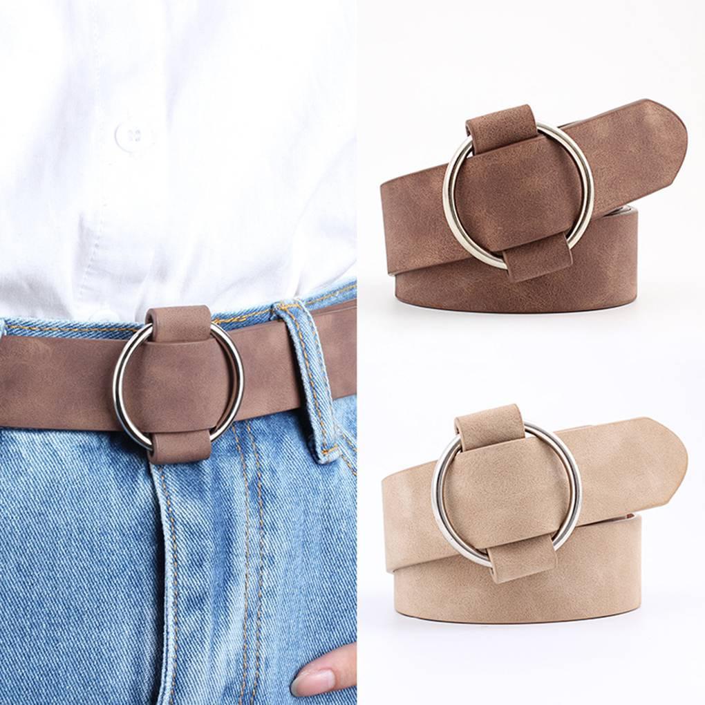 Thắt Lưng Khóa Kim Loại Tròn Chất Lượng Cao Thời Trang Mới Cho Nữ