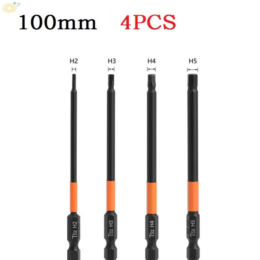 【VARSTR】Hex Screwdriver Bits Hex Head Screwdriver Bit 1/4&quot; Hex Shank 4PCS/set