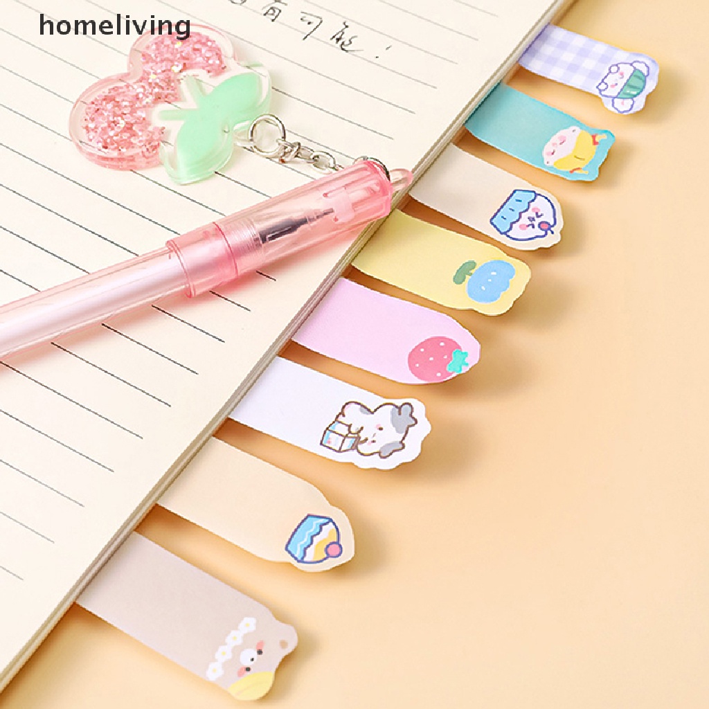 Bộ 120 Tờ Giấy Dán Đánh Dấu Trang Sách Hình Động Vật Dễ Thương