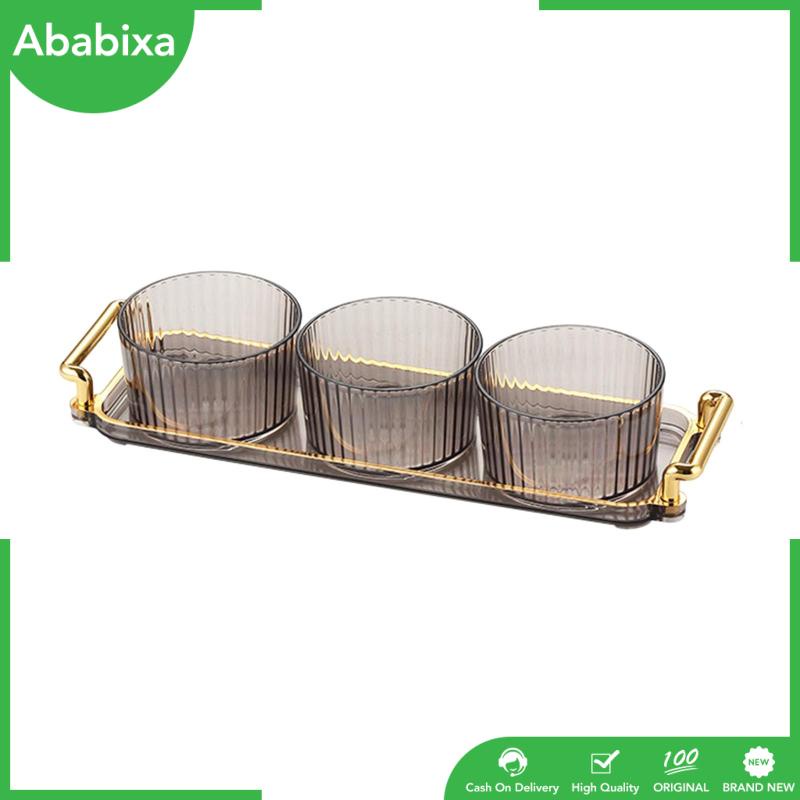 [Ababixa] Khay Phục Vụ Thức Ăn Vặt Chia Ngăn Kiểu Đơn Giản Cho Appetizer / Trái Cây Dễ Dàng Nạp Đầy