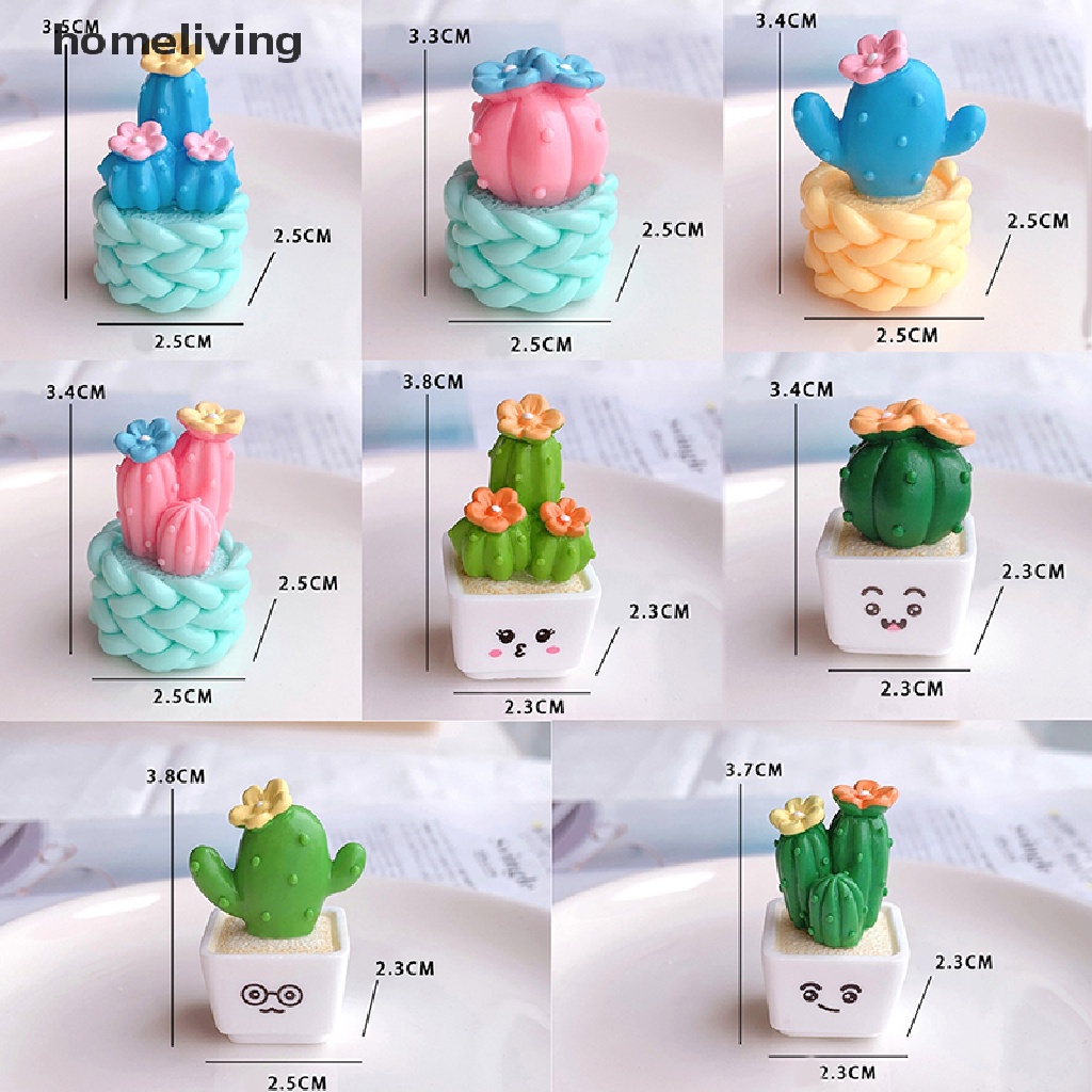 Bộ 4 Cây Xương Rồng Mini Tỉ Lệ 1: 12 Dùng Trang Trí Tiểu Cảnh / Nhà Búp Bê