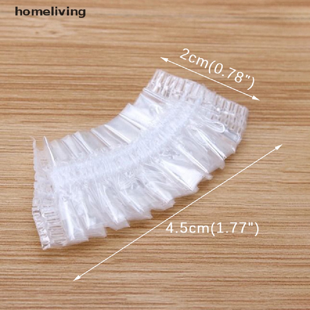 Set 100 Bọc Tai Nhuộm Tóc Bằng Nhựa Trong Suốt Chống Nước Sử Dụng Một Lần