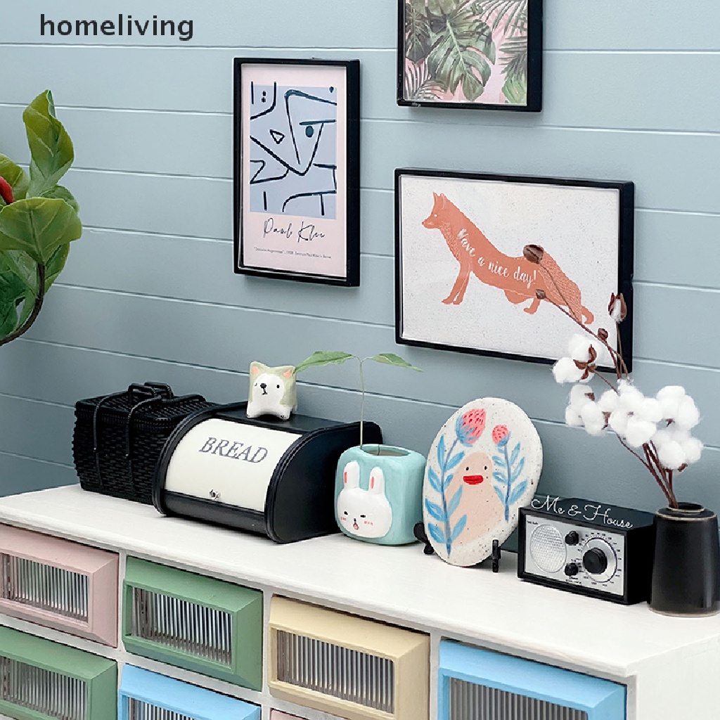 Mô Hình Hộp Bánh Mì Mini Bằng Nhựa Tỉ Lệ 1: 6 Dùng Trang Trí Nhà Búp Bê