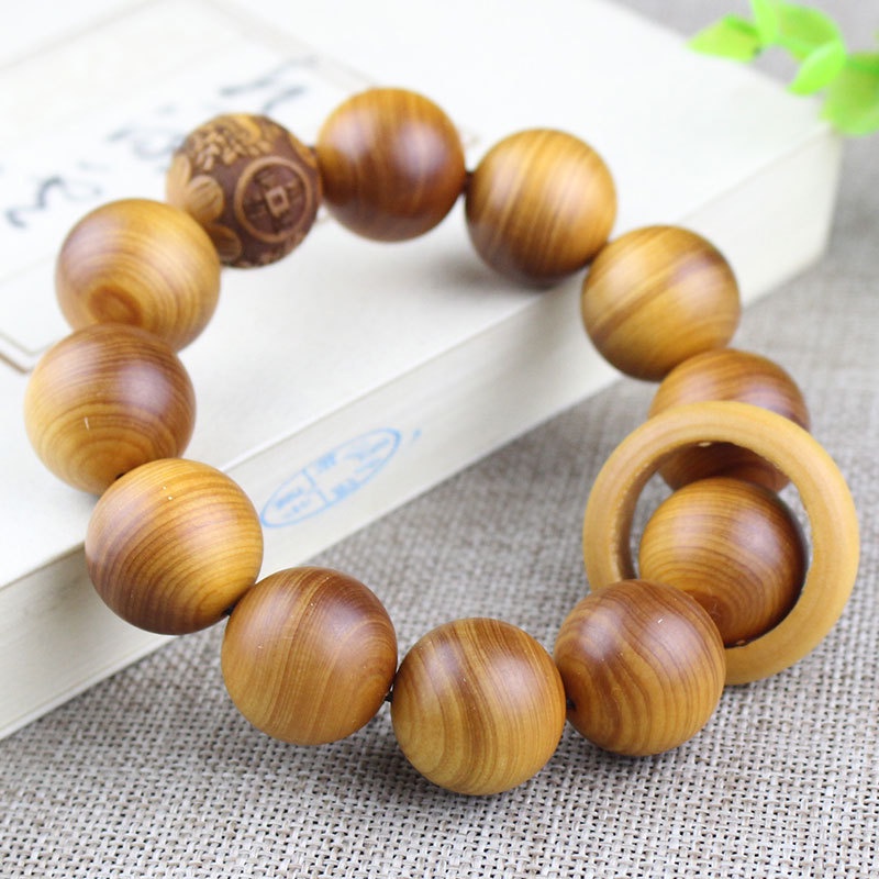 Vòng Tay Chuỗi Hạt Gỗ Khắc Chữ Chenhuahong 2.0 Thời Trang Cho Nam Và Nữ