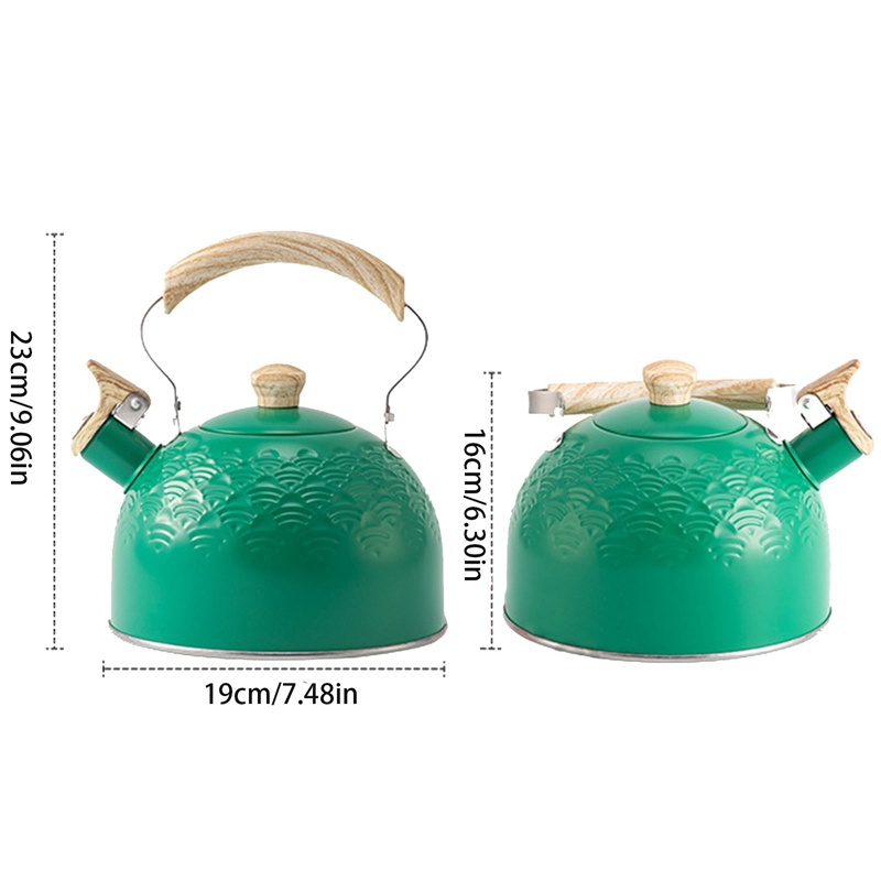 Ấm Đun Nước Bằng Thép Không Gỉ 2.5L Họa Tiết Đám Mây Sáng Tạo