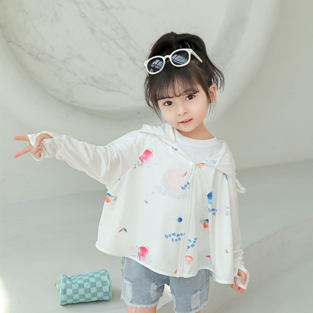 Áo chống nắng cho bé hàng nhập khẩu chất liệu 100% polyester mềm nhẹ thoáng mát chống tia uv có mũ trùm đầu cho bé CN2