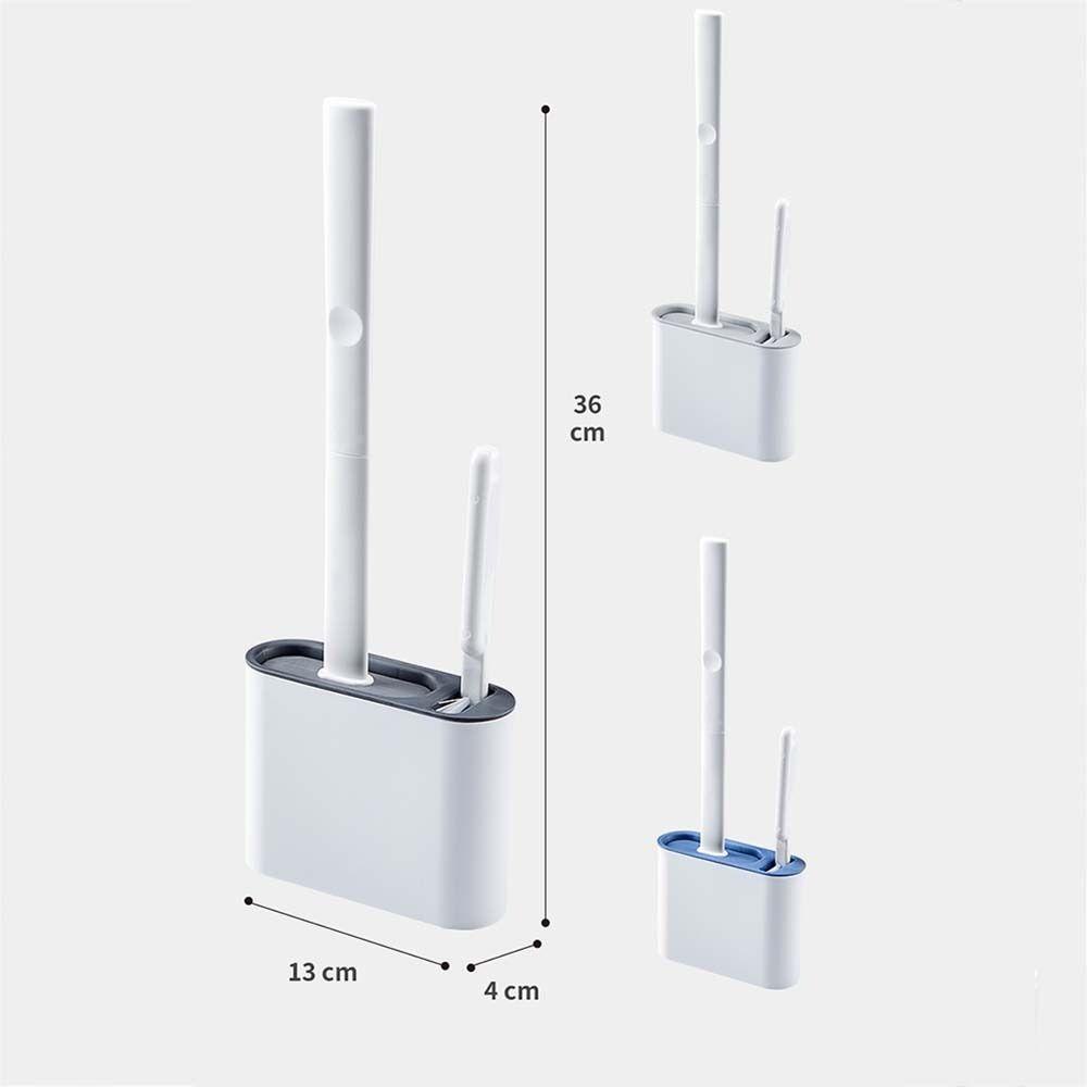 PISTA Bộ Bàn Chải Vệ Sinh Toilet 2 Trong 1 Gắn Tường Tiện Dụng