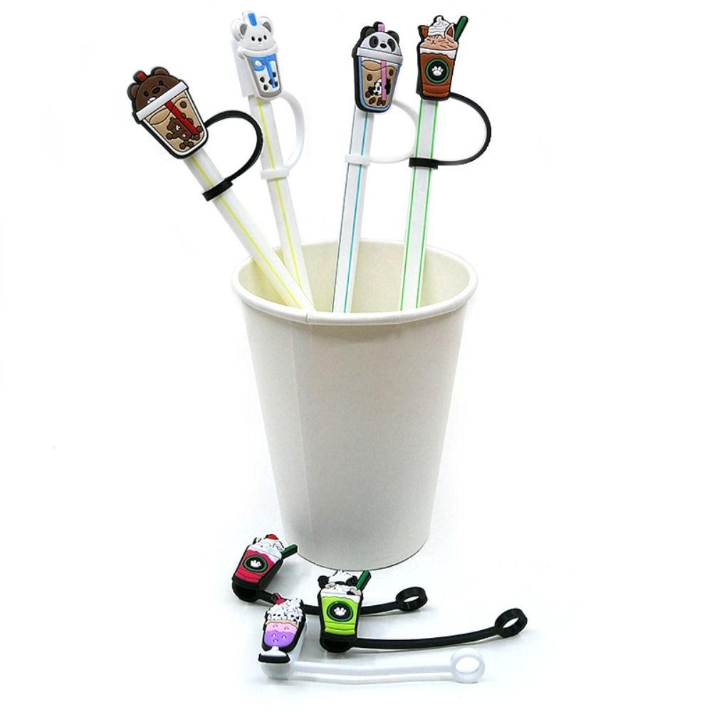 Aaron1 Nắp Đậy Ống Hút Bằng Silicone Chống Văng Nước Cho Bữa Tiệc Ốp