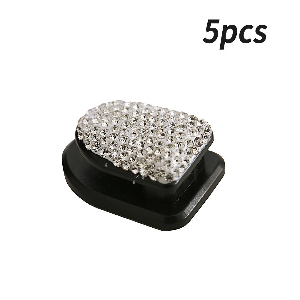 Bộ 5 Móc Treo Đồ Đa Năng Đính Đá Lấp Lánh Trang Trí Nội Thất Xe Hơi