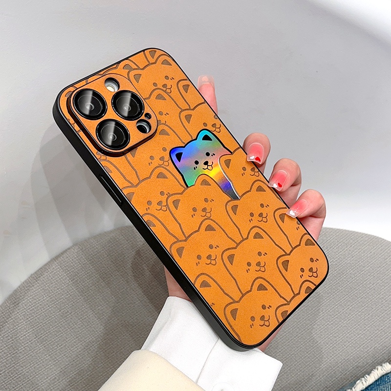 Ốp Điện Thoại TPU Chống Sốc Màu Laser Hình Gấu Dễ Thương Cho IPhone 14 13 12 11 Pro Max 14Plus