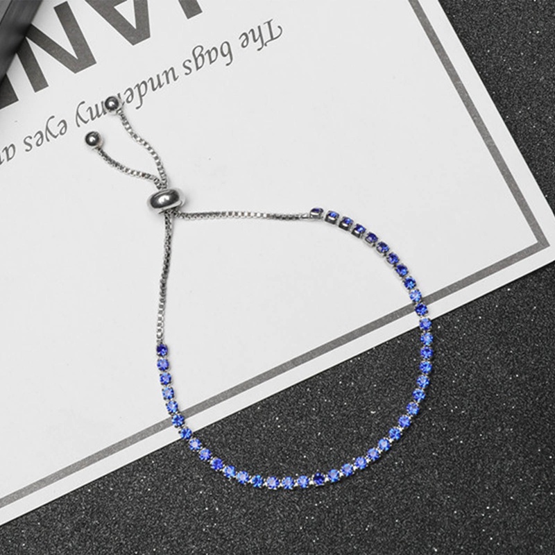 Vòng Tay Chuỗi Xích Co Giãn Đính Đá Lấp Lánh Sang Trọng Cho Nữ