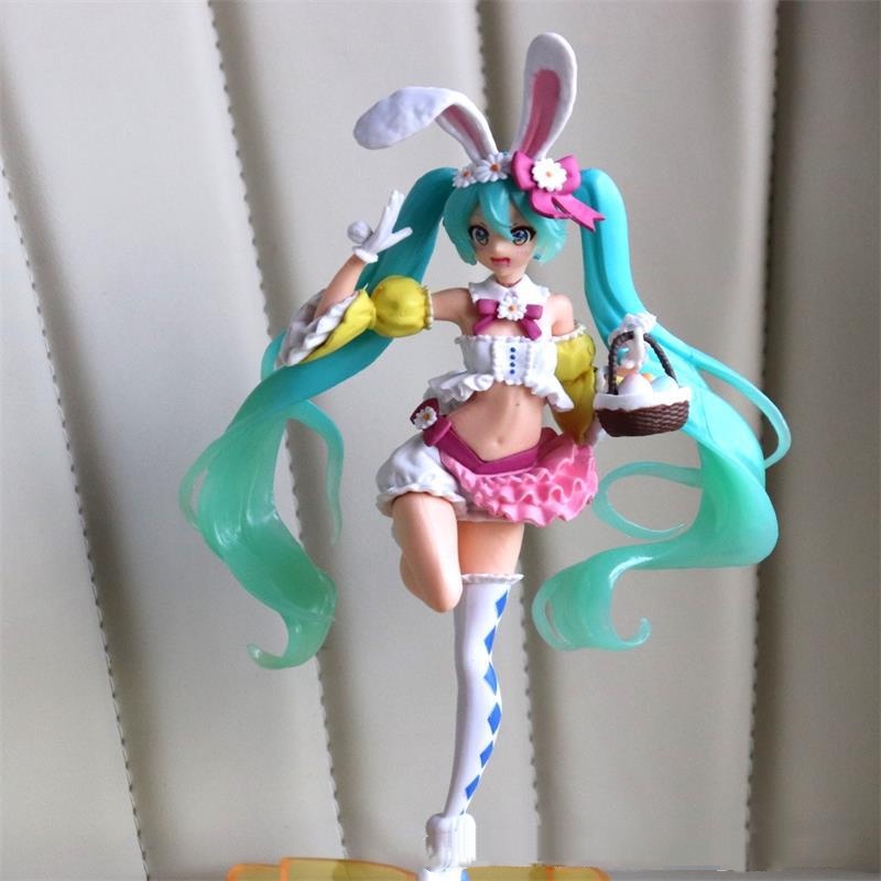 Mô Hình Búp Bê Hatsune Miku Tai Thỏ Làm Bằng Tay Trang Trí