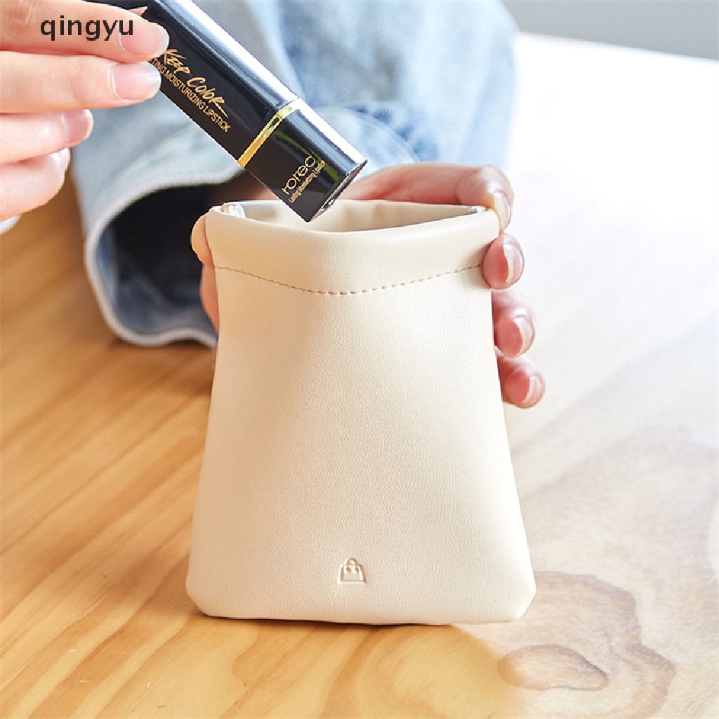 Qingyu Túi Da Đựng Tiền Xu / Tai Nghe Tự Động Đóng