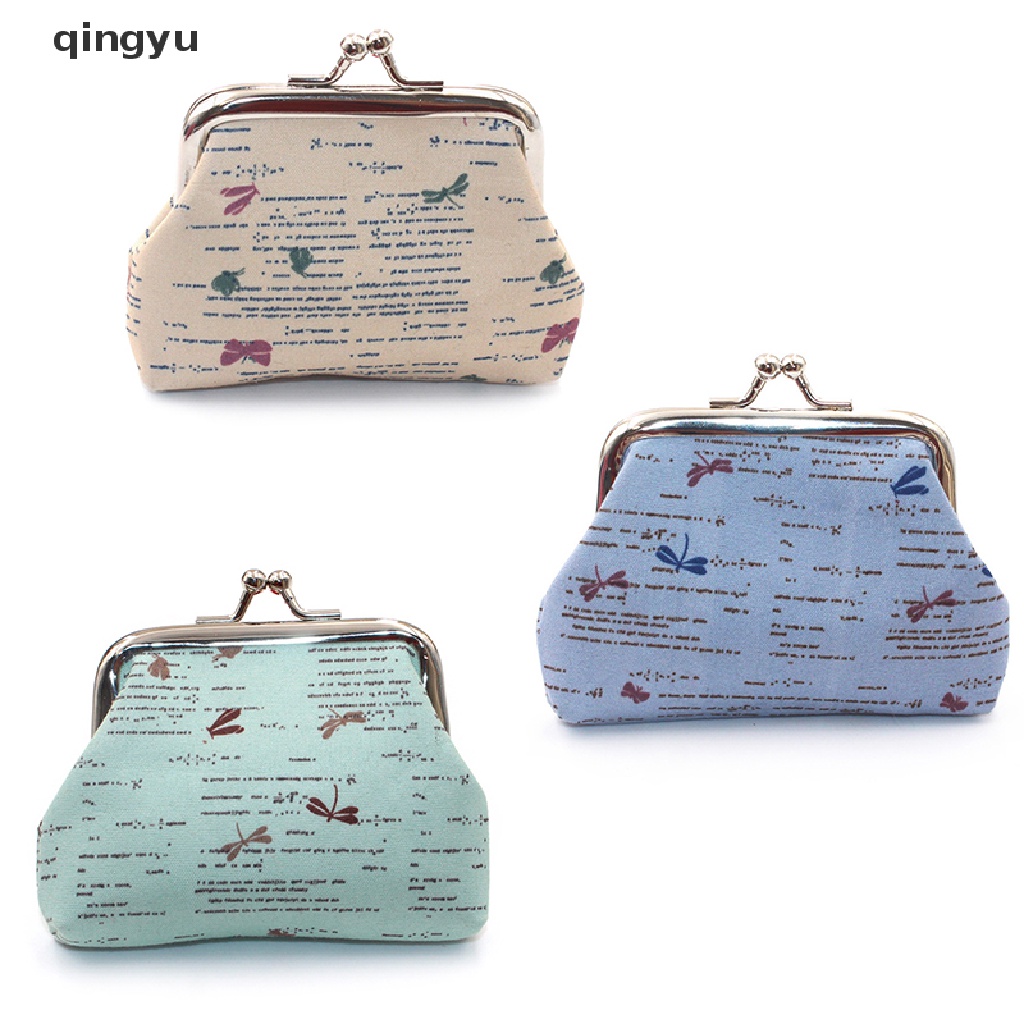 Qingyu Ví Đựng Tiền Xu / Kẹo Đám Cưới Mini In Họa Tiết Bảng Chữ Cái Retro