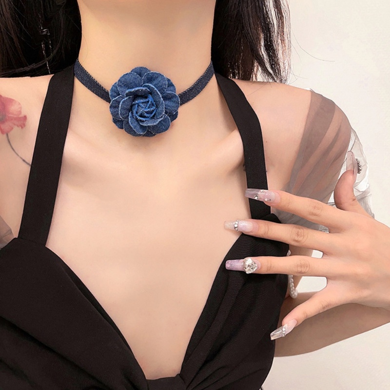 Vòng Cổ Choker Hoa Vải Phong Cách Bohemian Thời Trang Dành Cho Nữ