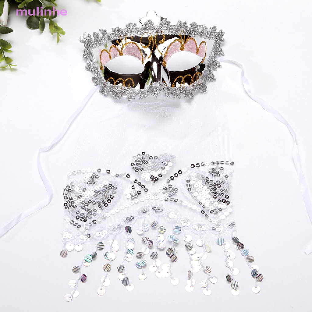 Mặt Nạ mulinhe Đính Đá Hóa Trang Dự Tiệc Khiêu Vũ Quyến Rũ Cho Nữ