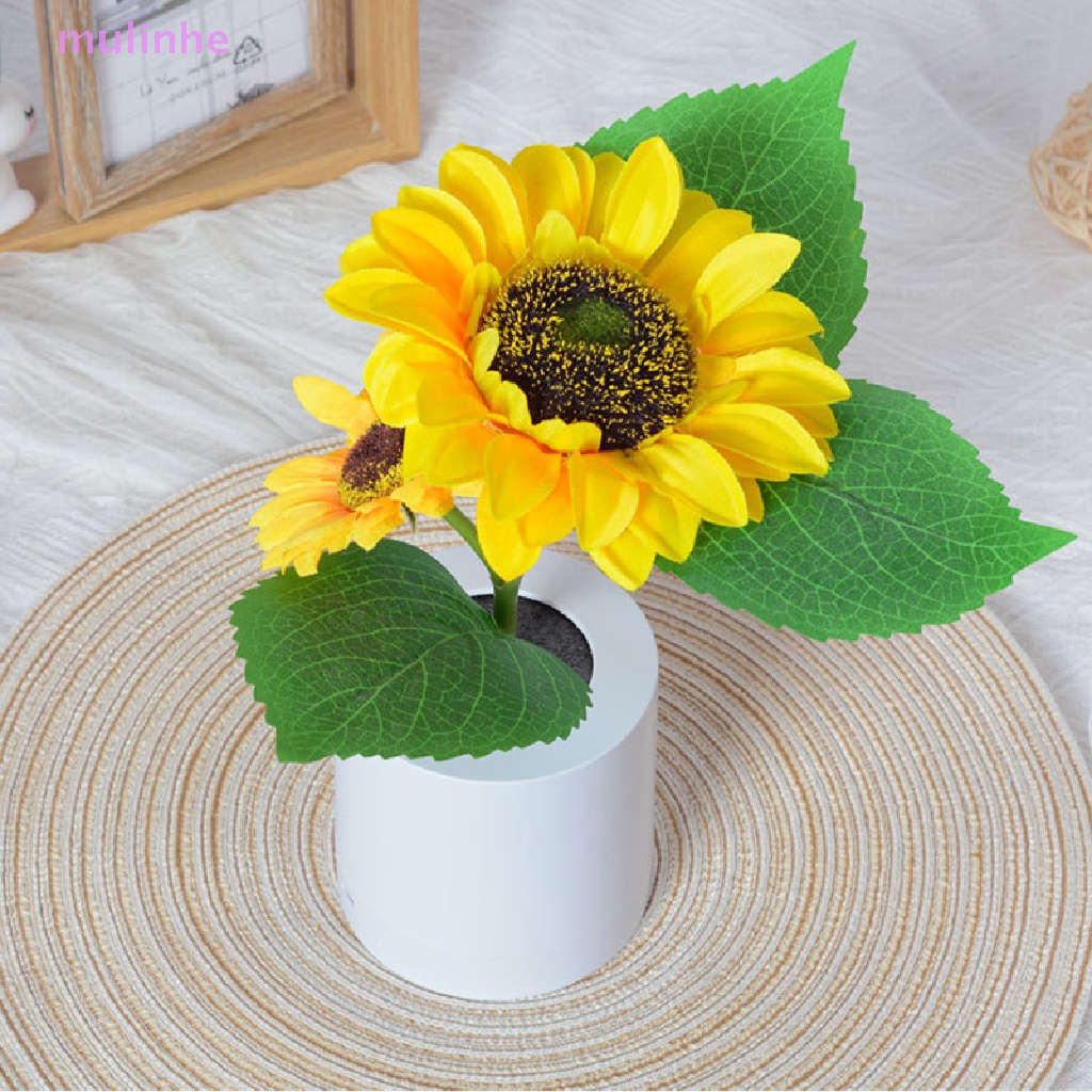 Đèn LED Để Bàn Hình Hoa Hướng Dương Có Thể Sạc Lại Bằng Cổng USB