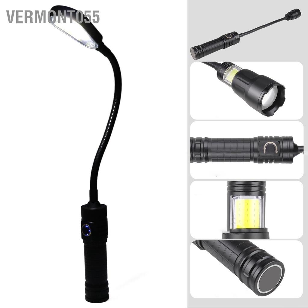 Vermont055 Đèn làm việc linh hoạt từ tính Ánh sáng mạnh TYPE C Sạc đèn LED có thể thu phóng với đế