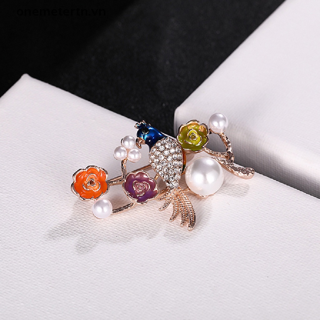 Ghim Cài Áo Đính Ngọc Trai Nhân Tạo Thời Trang Dành Cho Nữ