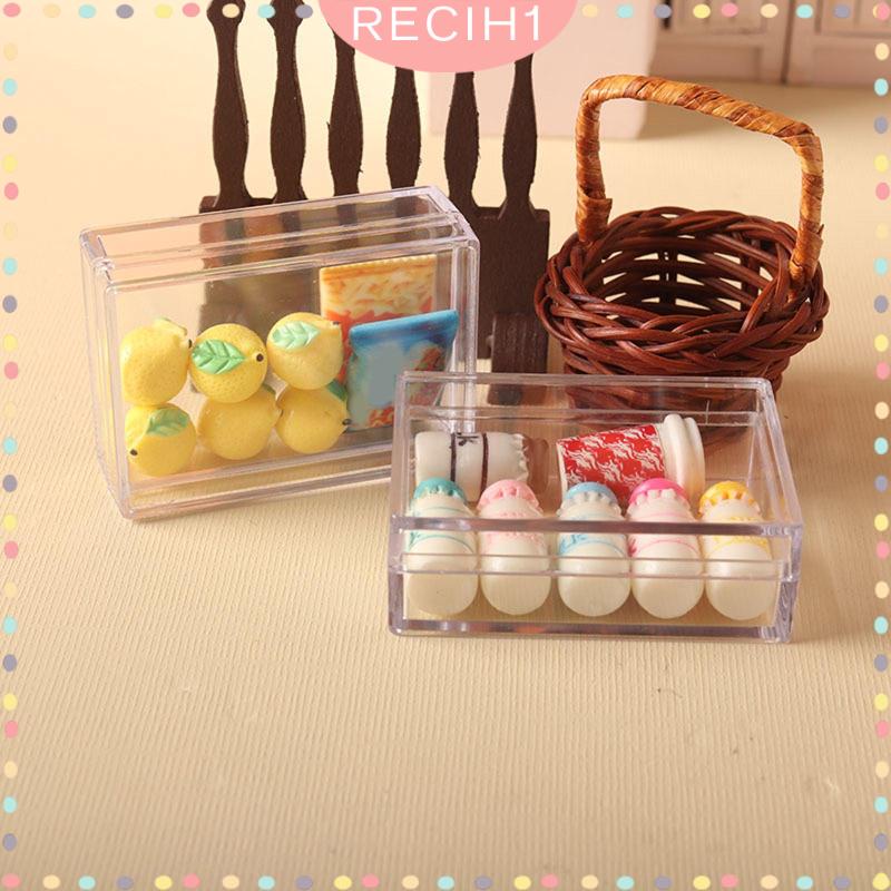 Hộp Đựng Đồ Chơi Mini Có Nắp Chống Bụi Trong Suốt Đa Năng Cho Nhà Búp Bê Tỉ Lệ 1 / 12