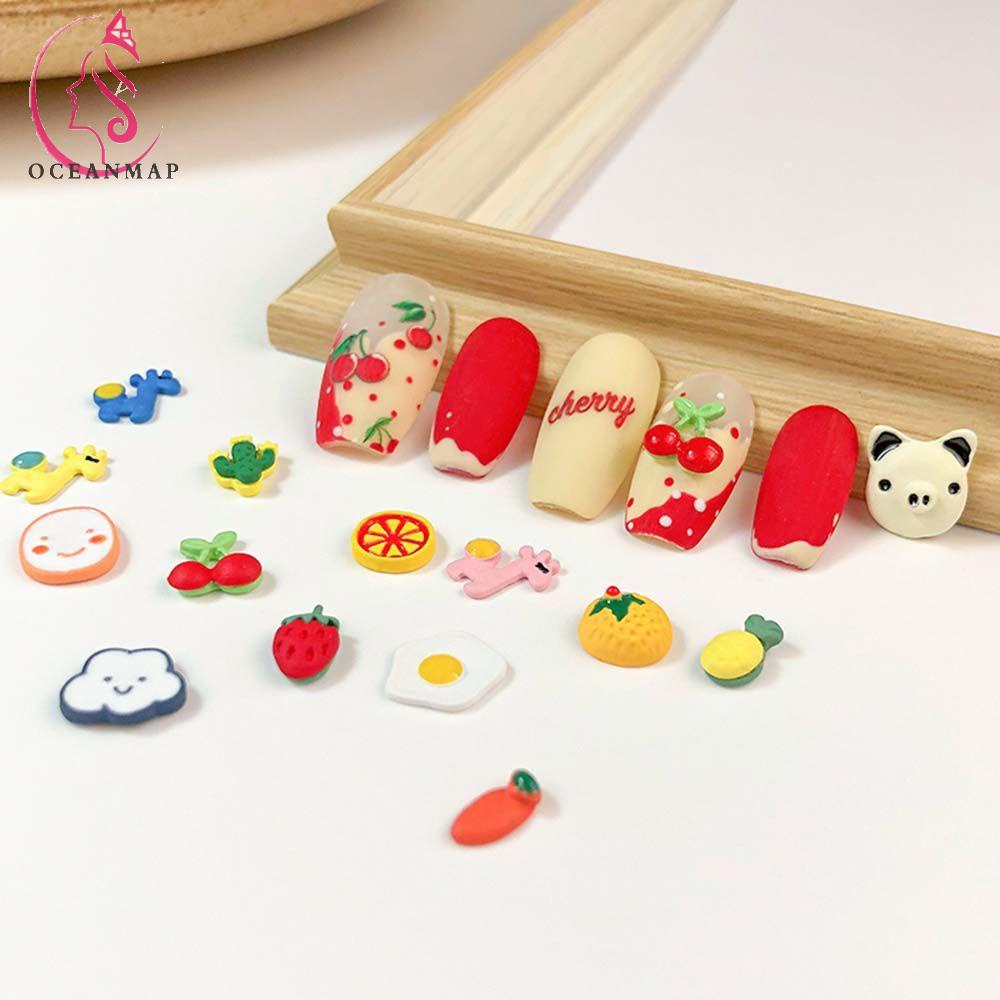 [Hàng mới về] Phụ Kiện Đính Móng Tay Trang Trí Nghệ Thuật Tự Làm Thiết Kế Hoạt Hình 3D Xinh Xắn