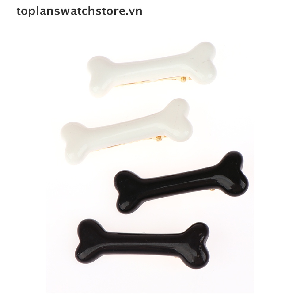 1 Cặp Kẹp Tóc Hình Xương Chó Dễ Thương Thời Trang Cho Nữ