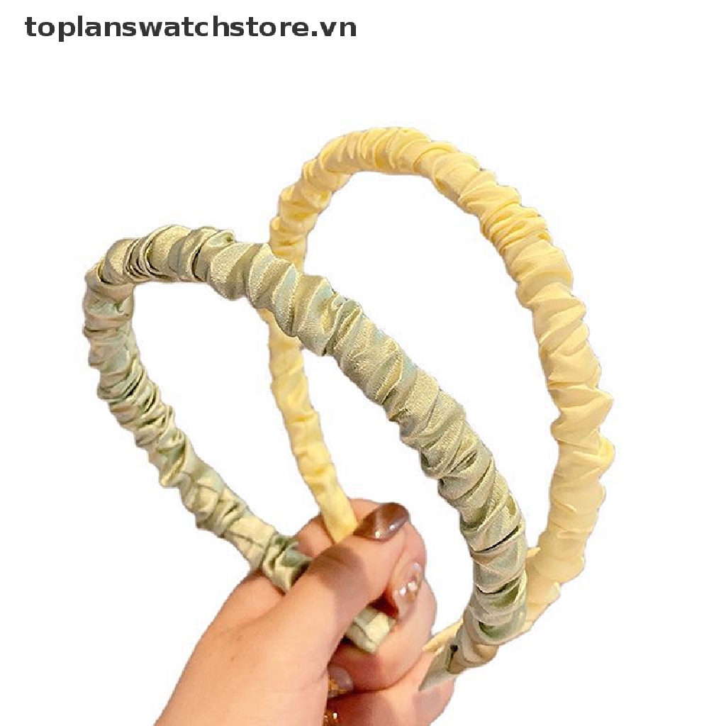 Toplanswatchstore Băng Đô Xếp Ly Mềm Mại Thời Trang Cá Tính Dành Cho Nữ